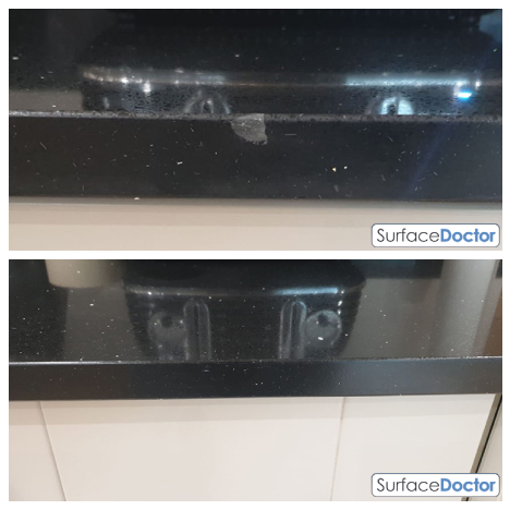 Cracked worktop fixed by Surface Doctor in Greenwich