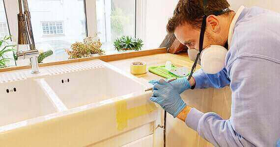 Sink chip repair mobile service